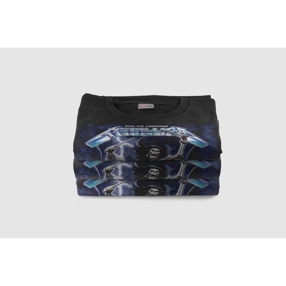 Band rock T-shirt | Vintage Metal Band Ride The Lightning T-Shirt - Picture 9 of 10